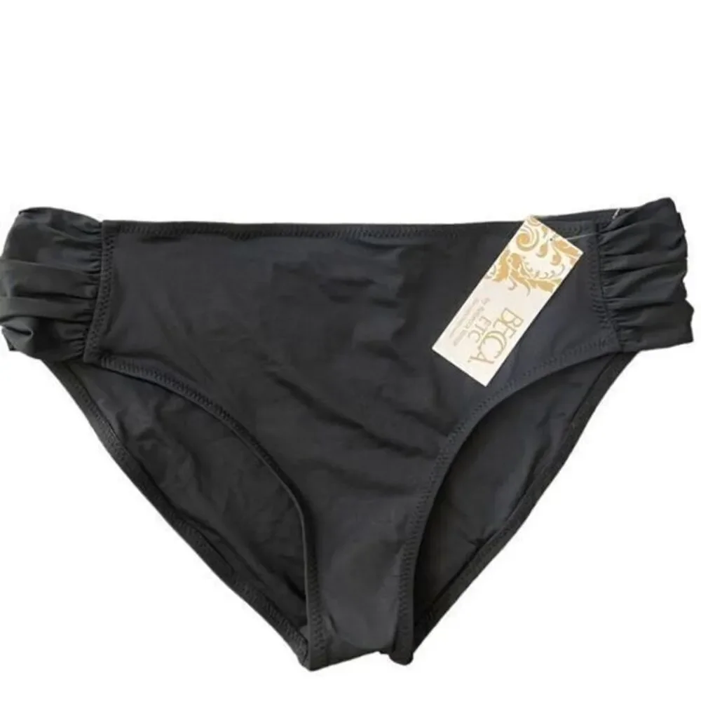 BECCA ETC Black Color Code Shirred Side‎ Tab Hipsters Plus Size 2X